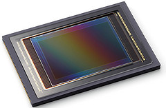 photograph of a cmos image sensor as used in digital cameras and movie cameras