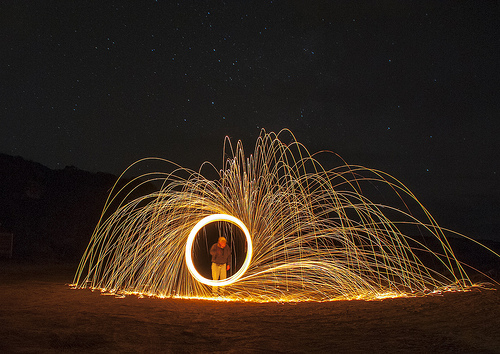 Stunning photograph taken at night - notice the stars!