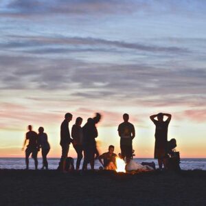 A party on the beach